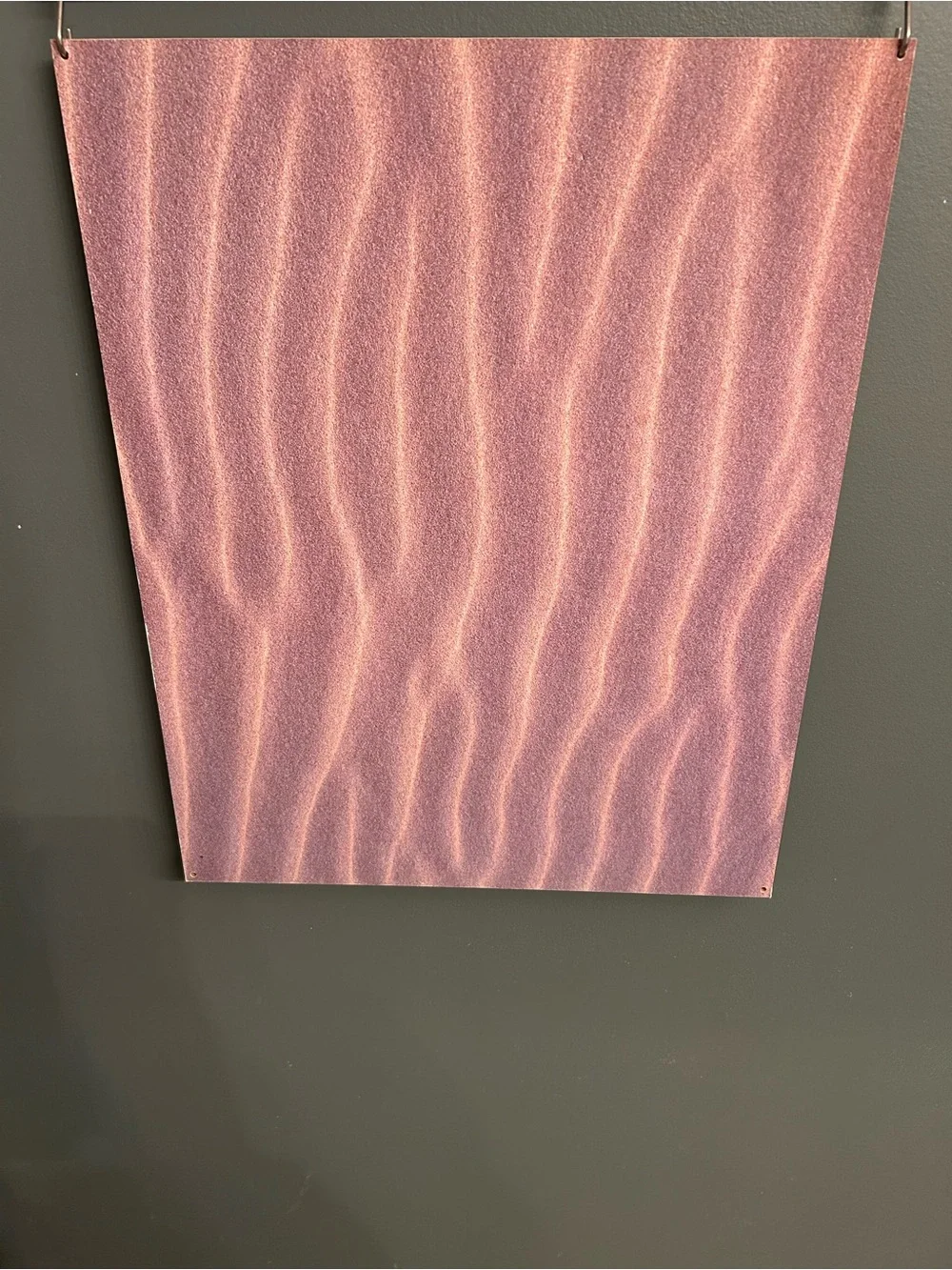 Pink Wave Textured Wall Art Panel - canvas (ab 15 in w, 19in h)